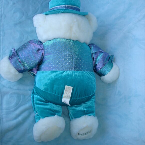🩵 2004 Dan Dee Easter Keepsake Teddy Bear Toy Stuffed Animal Turquoise Blue Tux - Picture 2 of 9